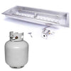 Rectangle Drop-In Torpedo Fire Pit H-Burner Kit for Small LP Tank Match Lit Ignition by HPC Fire