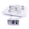 Square Flat Torpedo Fire Pit Burner Kit Push Button Ignition by HPC Fire
