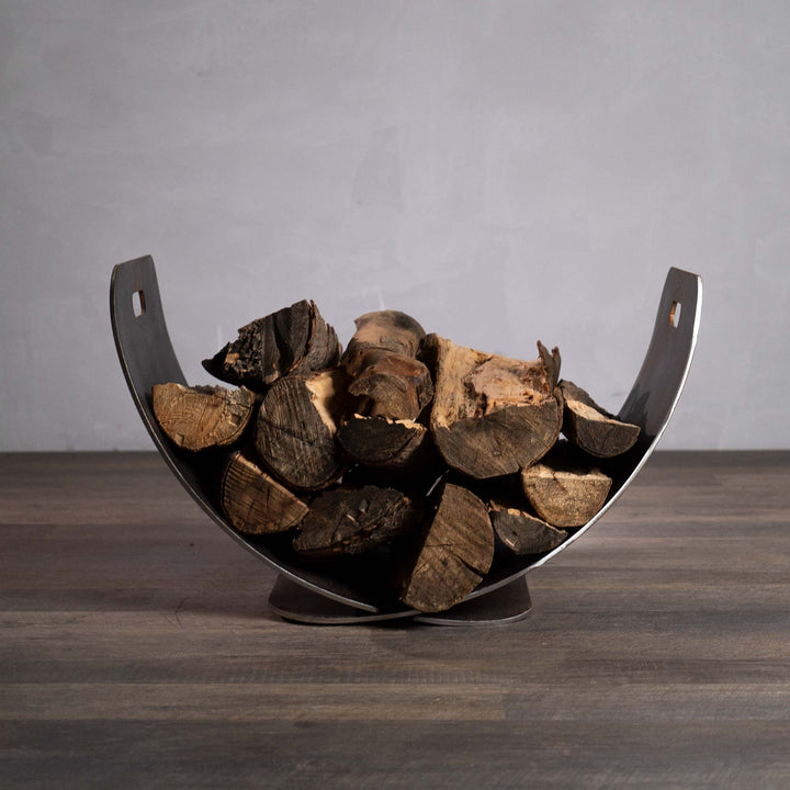 Fire Pit Art Carbon Steel Wings in Flight Log Rack