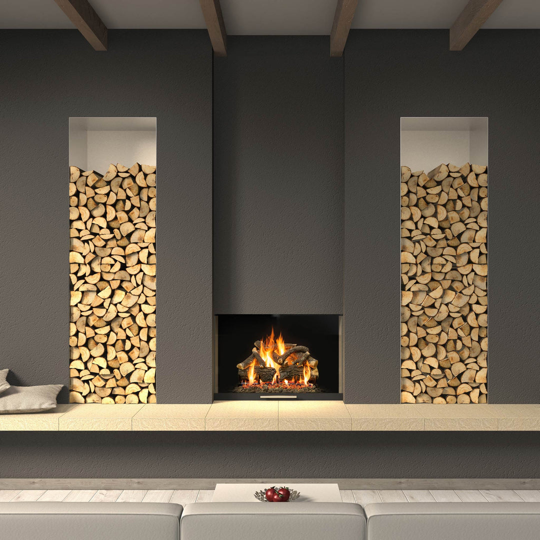 Arizona Weathered Oak Charred Vented Gas Logs by Grand Canyon Gas Logs