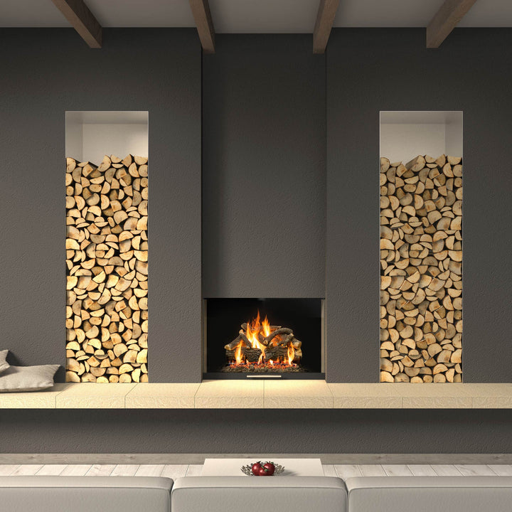 Arizona Weathered Oak Charred Vented Gas Logs by Grand Canyon Gas Logs