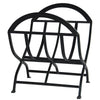 Black Wrought Iron Log Rack 15"x22"