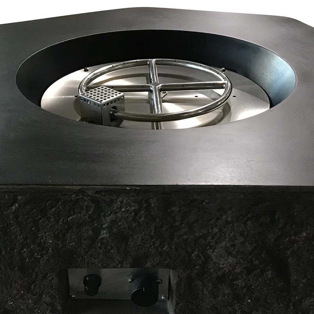 36" x 16" Hexagon Columbia Concrete Fire Pit by Elementi