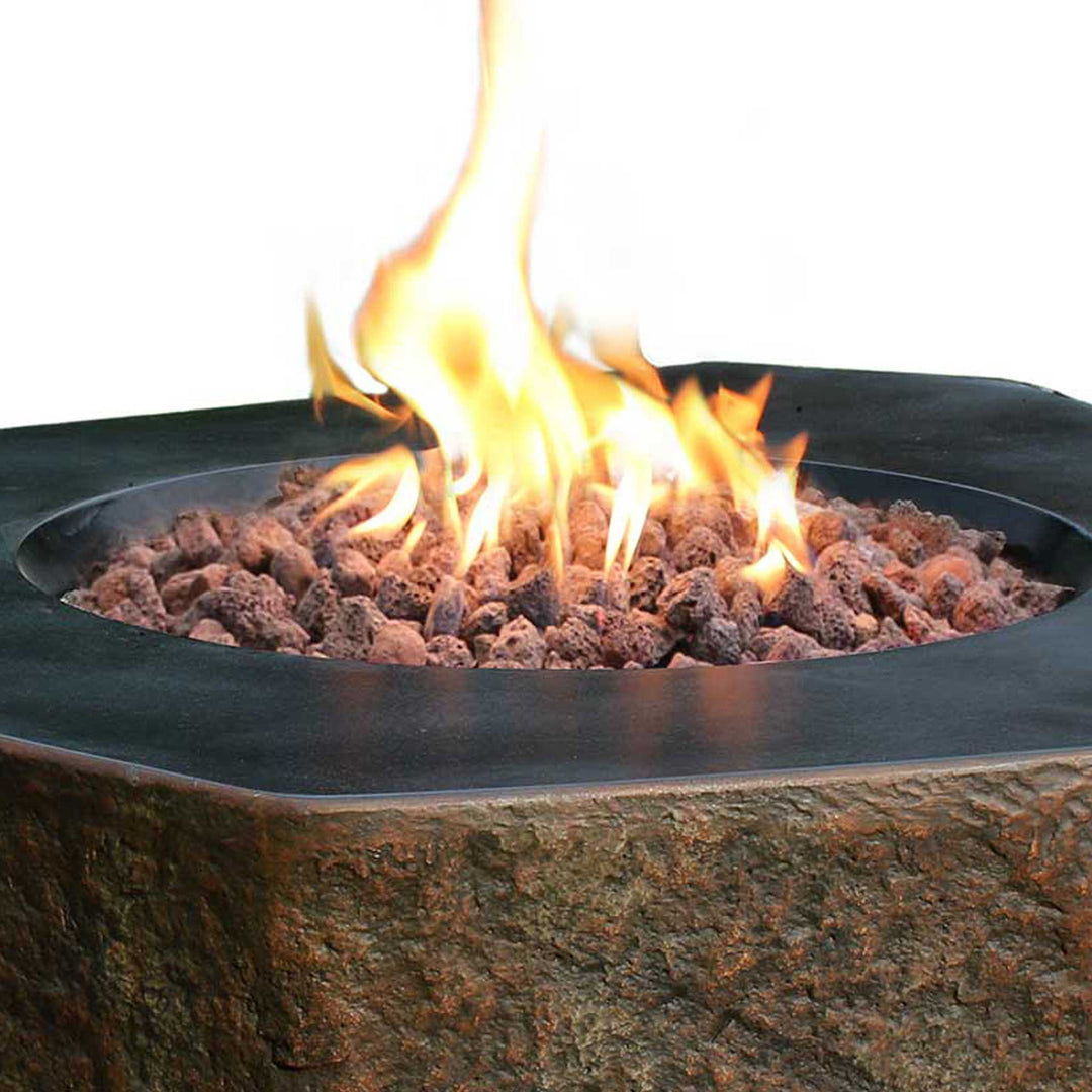 36" x 16" Hexagon Columbia Concrete Fire Pit by Elementi