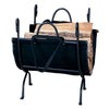 Deluxe Wrought Iron Log Holder with Canvas Carrier - Starfire Direct