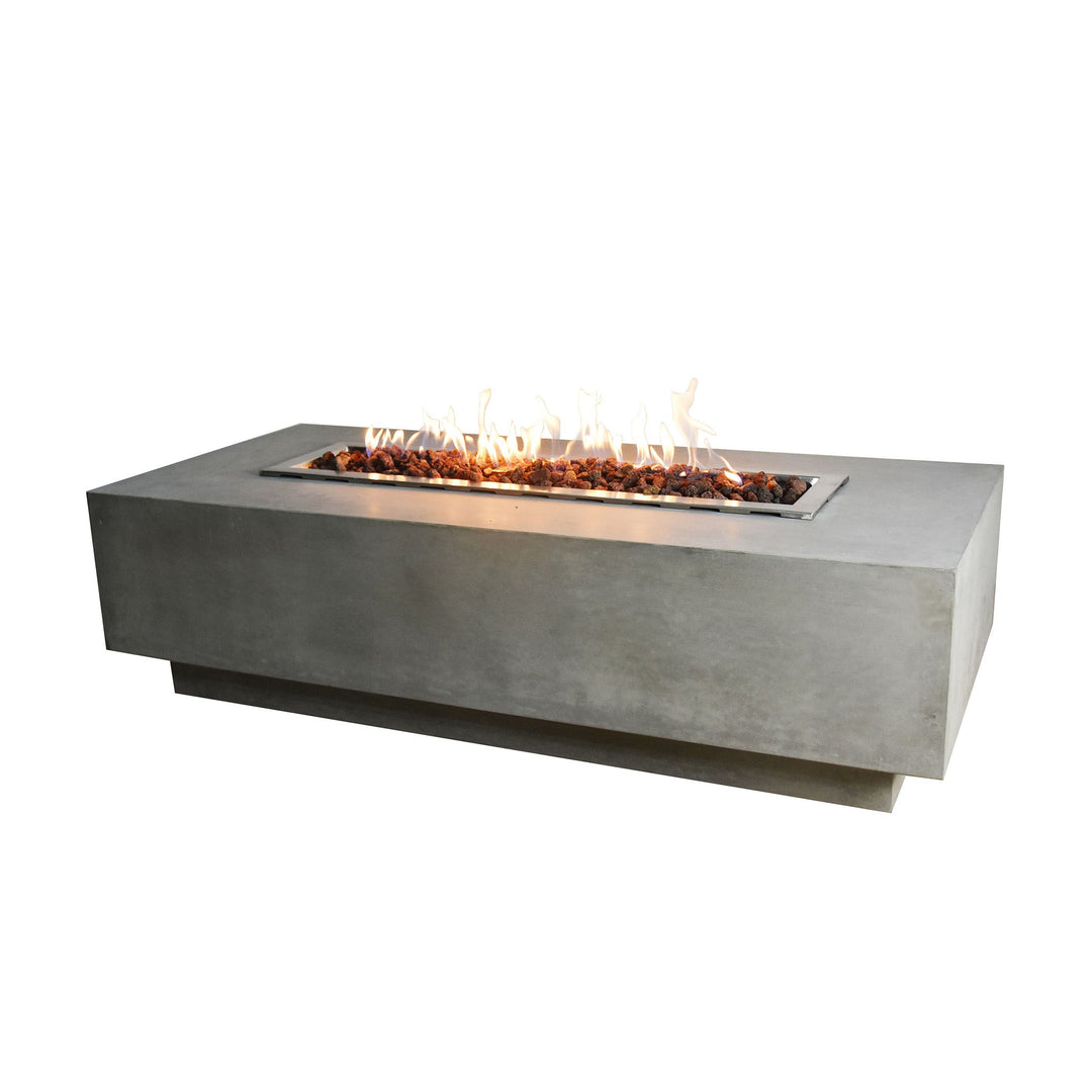 60" x 27" Rectangle Granville Concrete Fire Table by Elementi
