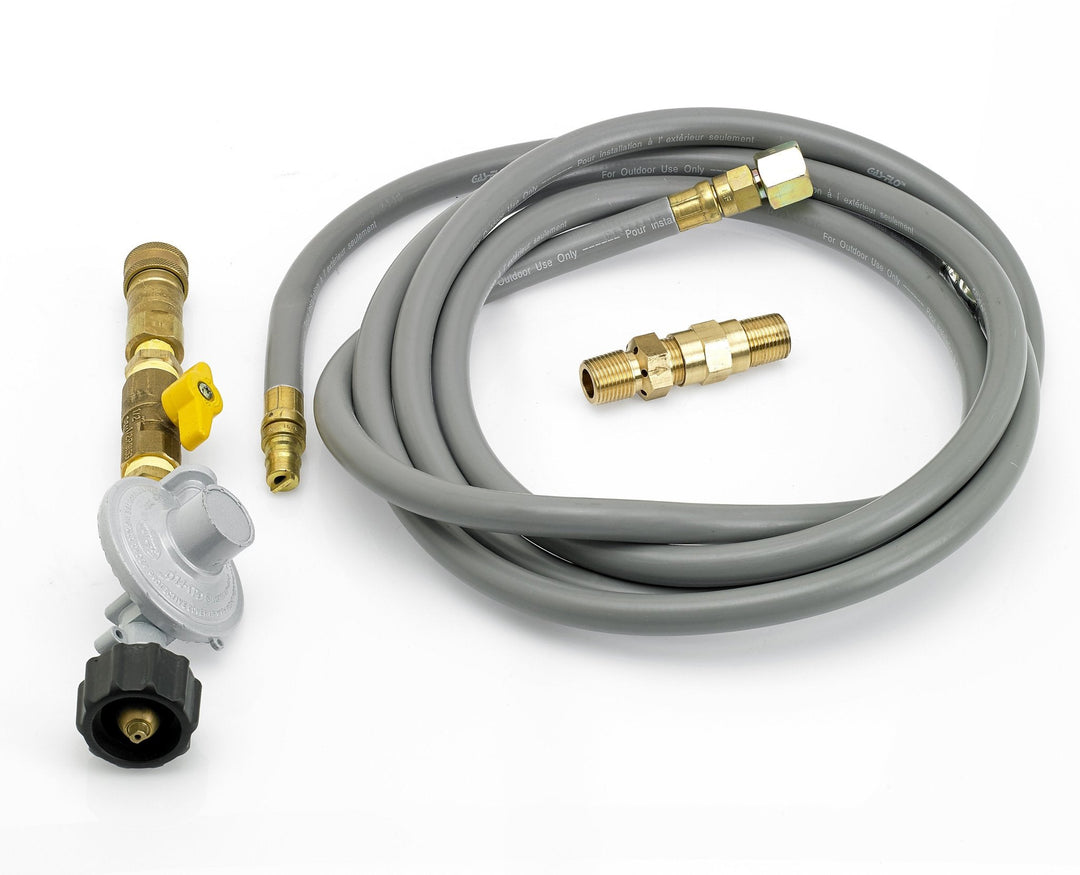 Fire Pit Propane Installation Kit with 12' Hose and Quick-Connect - Starfire Direct