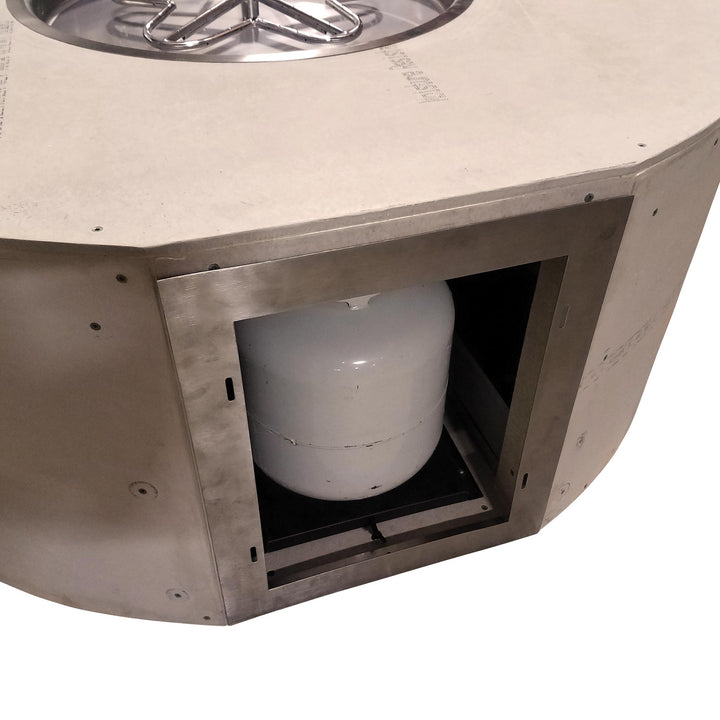 Round Unfinished LPT Fire Pit Enclosure with Burner by HPC Fire