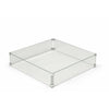 Square Fire Pit Glass Wind Guard by HPC Fire