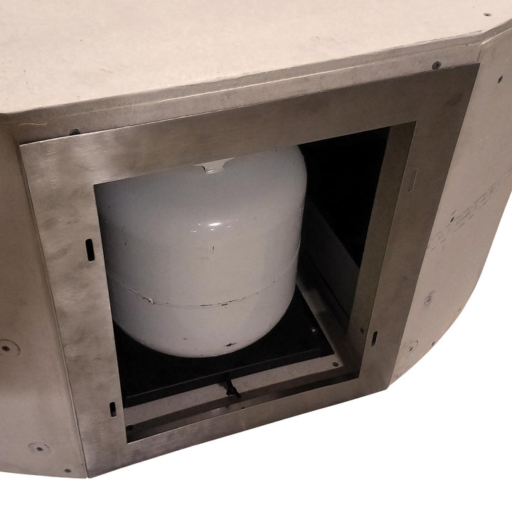Square Unfinished LPT Fire Pit Enclosure with Burner by HPC Fire