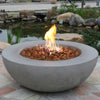 42" Round Lunar Concrete Fire Bowl by Elementi