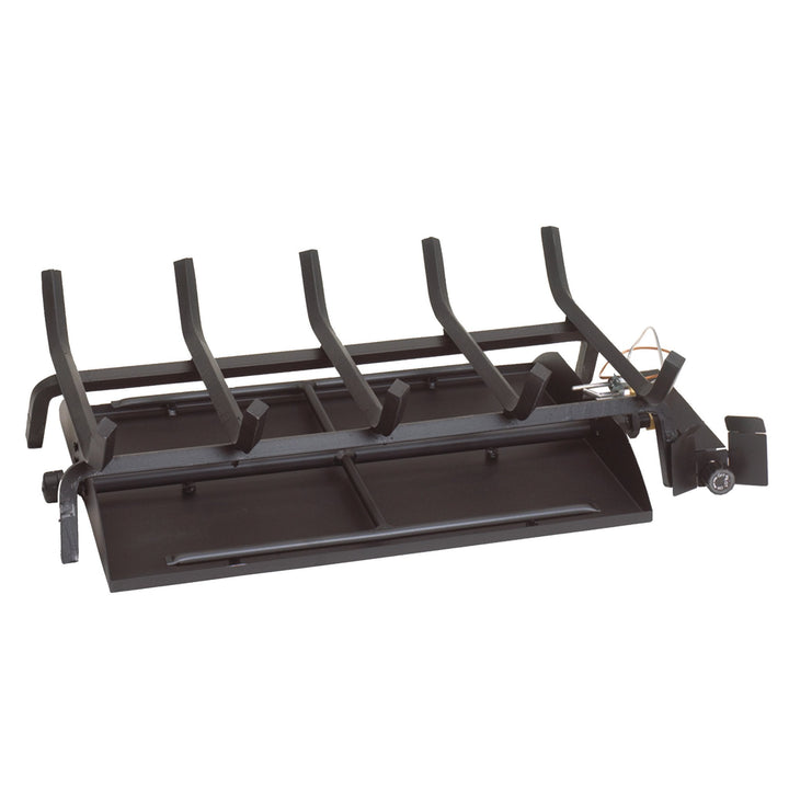 36" Vented G45 See-Thru Fireplace Burner "17" Series Low Profile Standing Pilot with Variable Remote by Real Fyre
