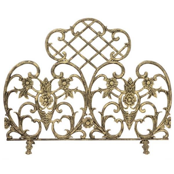 Single Panel Antique Gold Finish Cast Aluminum Screen - Starfire Direct