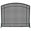 Single Panel Black Wrought Iron Screen with Mission Design - Starfire Direct