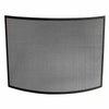 Single Panel Curved Black Wrought Iron Screen - Starfire Direct