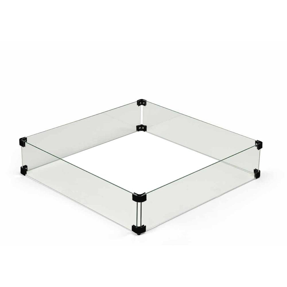 Starfire Designs 25" Square Fire Pit Glass Wind Guard - Starfire Direct
