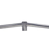 Stainless steel cross tee joint for a fire pit burner, showcasing the durable and high-quality construction by Starfire Designs