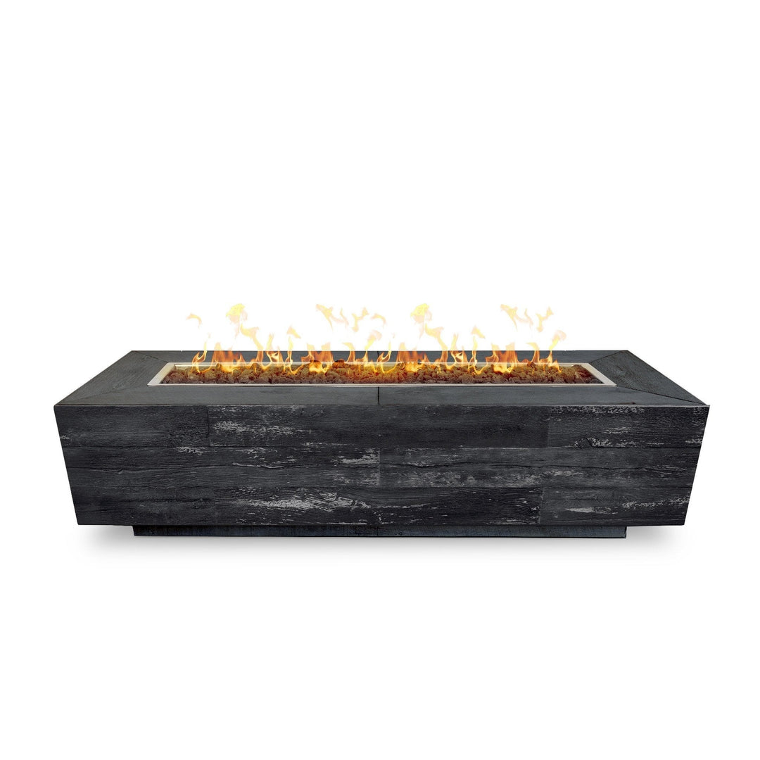 The Outdoor Plus 96" Catalina Wood Grain Concrete Gas Fire Pit